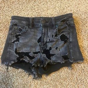 American Eagle Ne(x)t Level Stretch Black Denim Shorts/ Size 0